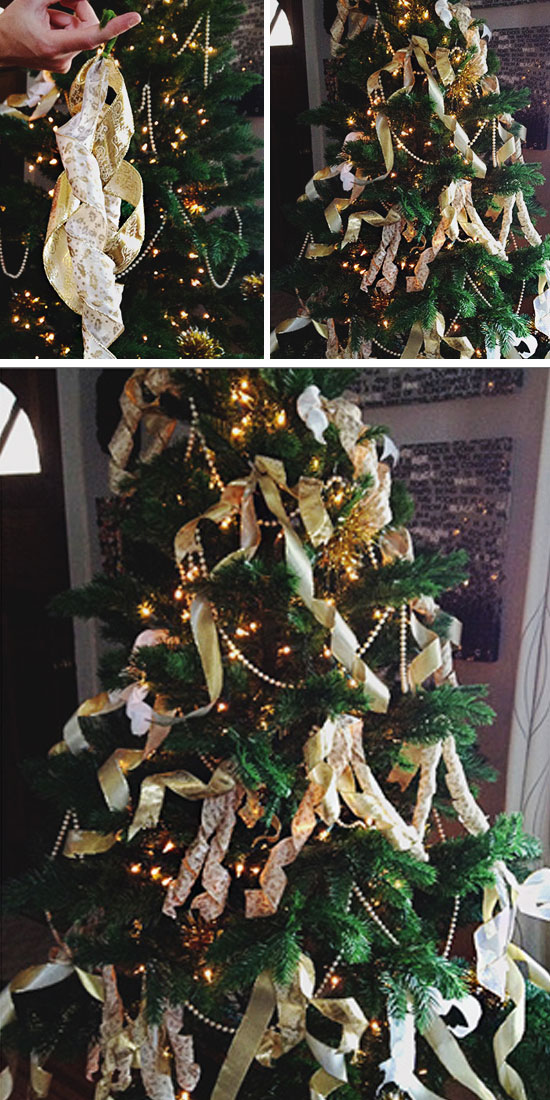 Use Sausage Ribbon for a Fuller Tree. 