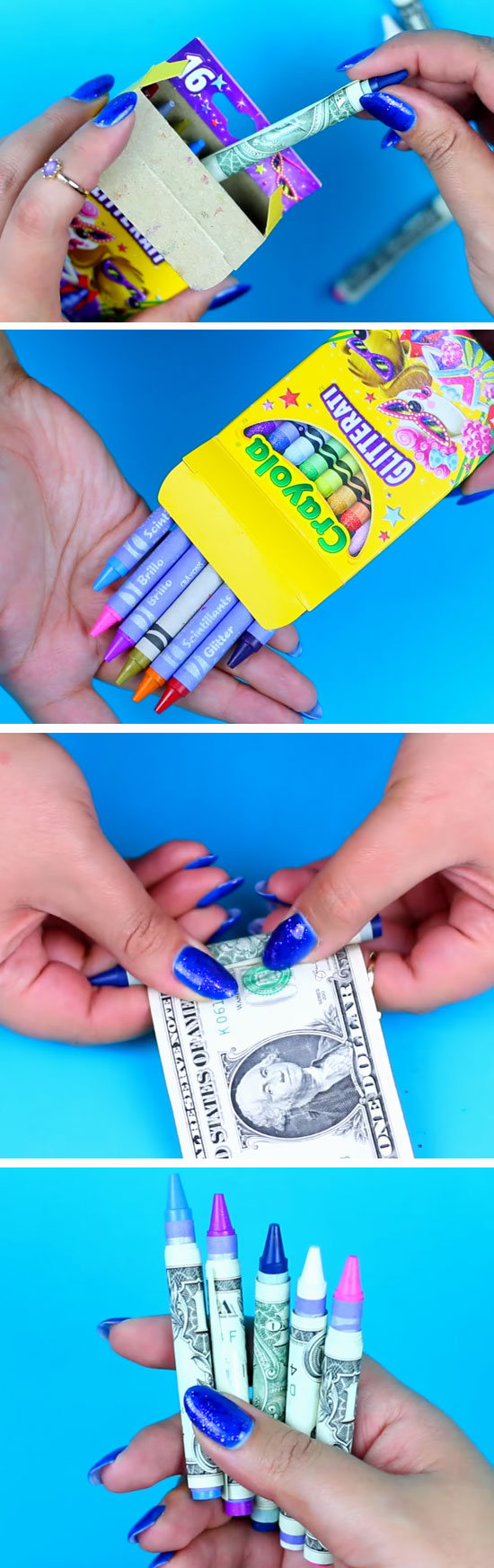Money Disguised as Crayons. 