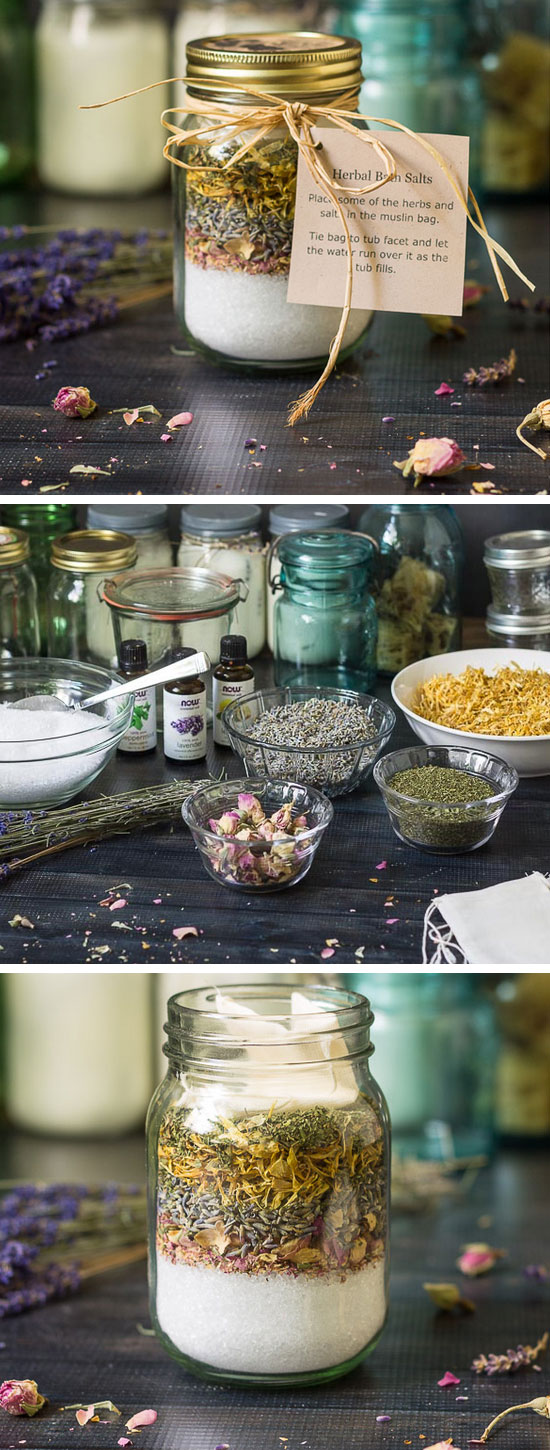 Making Bath Salts with Herbs and Essential Oils. 