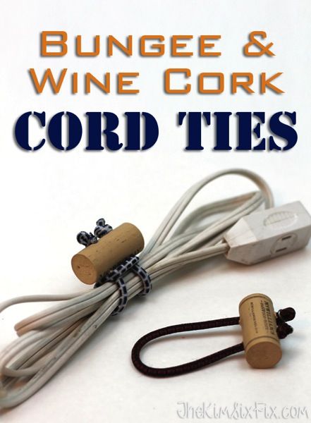 Wine Cork Cord Ties. 