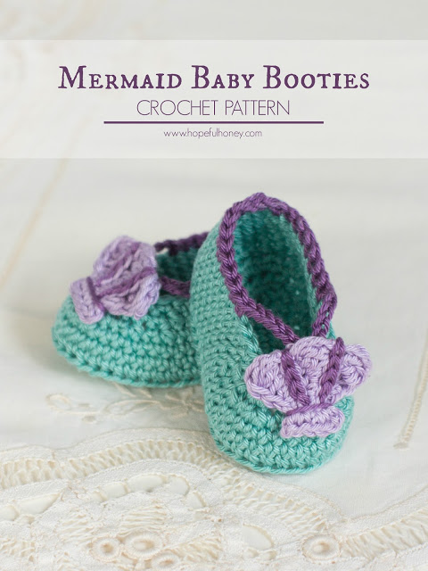 Mermaid Baby Booties. 
