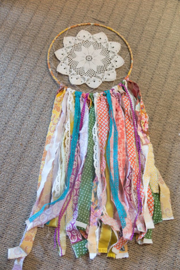 Fabric Scrap Dreamcatcher. 