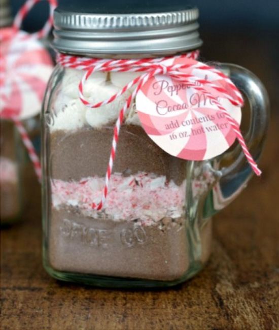 Homemade Peppermint Hot Cocoa Mix. 