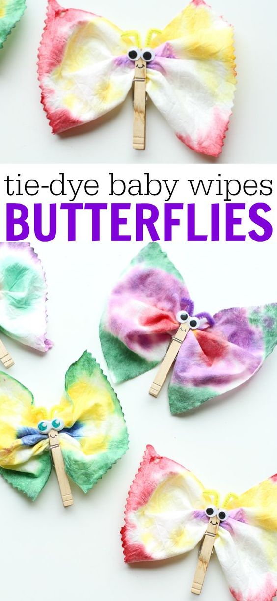 Tie Dye Baby Wipes Butterflies. 