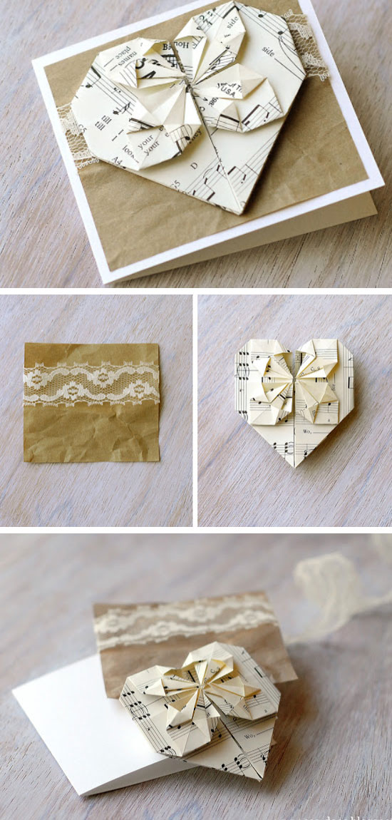 Origami Valentines Card. 