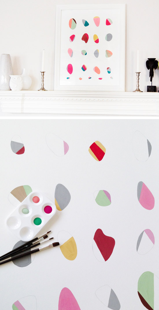 Make Your Own Colored Pebble Wall Art. 