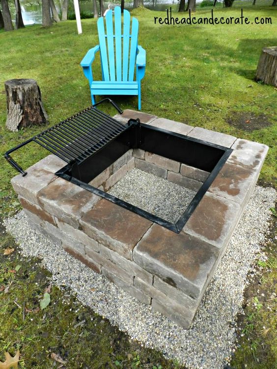 Easy DIY Fire Pit Kit with Grill. 