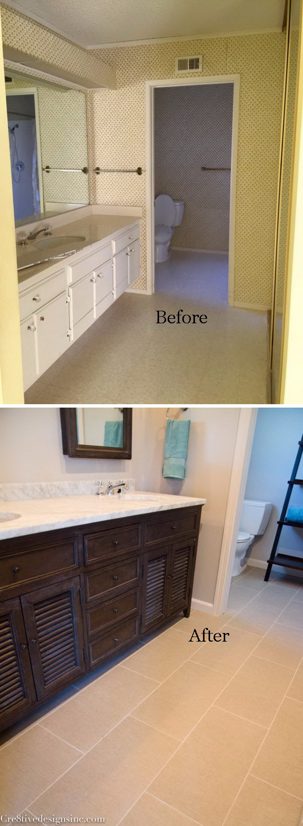From Single Sink to Double Sink Bath Remodel. 