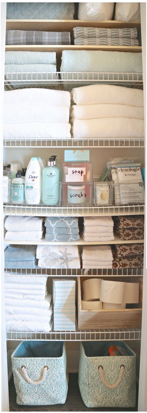 Use Shoe Storage Shelves to Organize Your Bathroom Cabinet. 