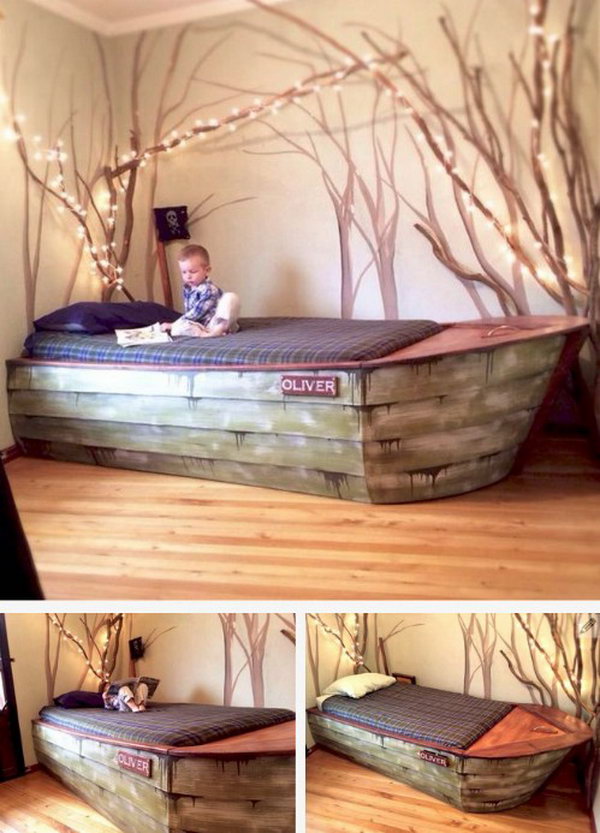 DIY Boat Bed Frame. Check out the tutorial 