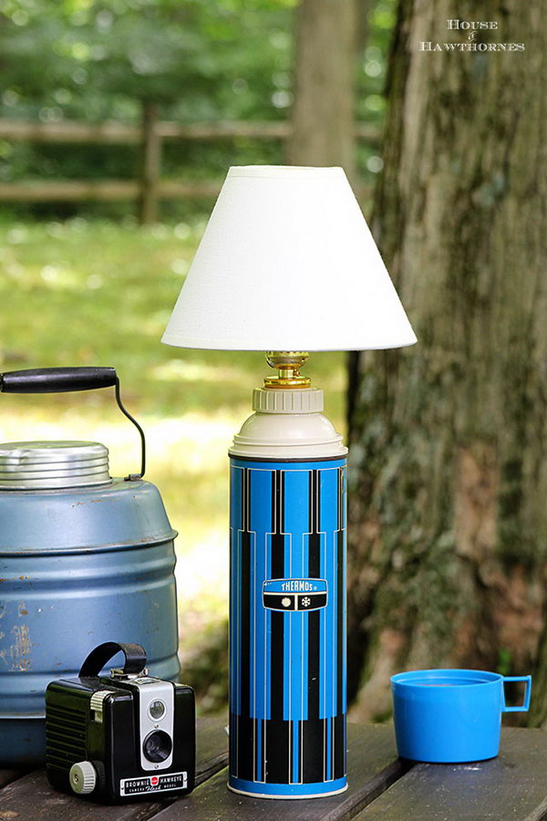  DIY Thermos Lamp. See the instructions 