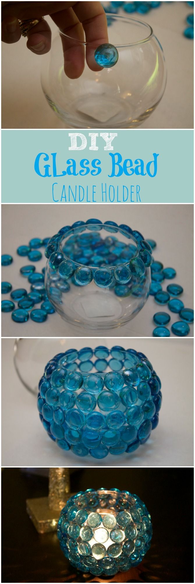  Glass Beaded Candle Holder. Get the instructions 