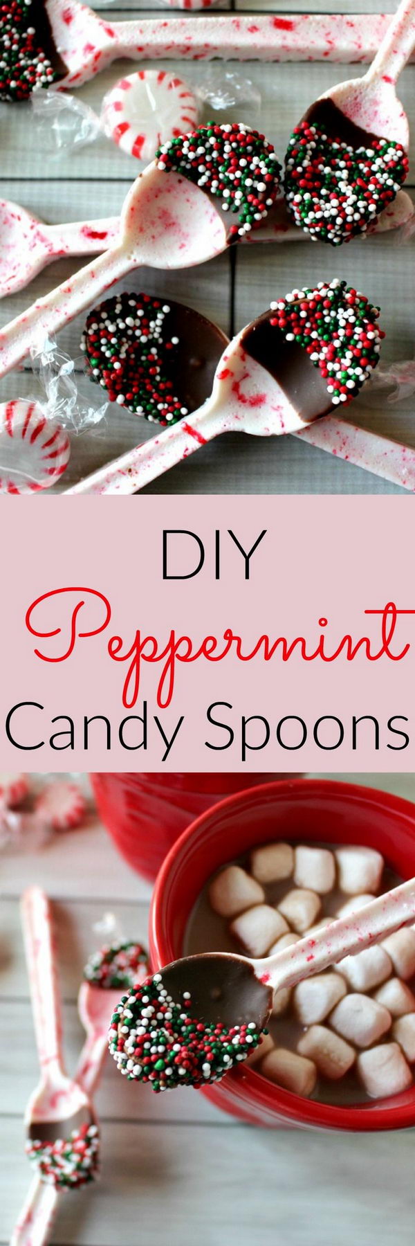 Homemade Peppermint Candy Spoons. 