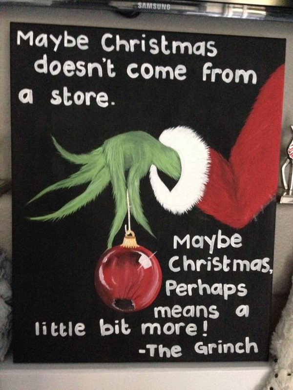 Christmas Canvas With The Grinch Quotes . 