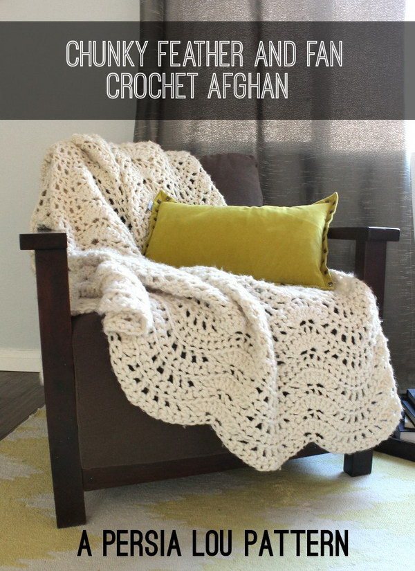 Pretty Crocheted Afghan Free Pattern. 