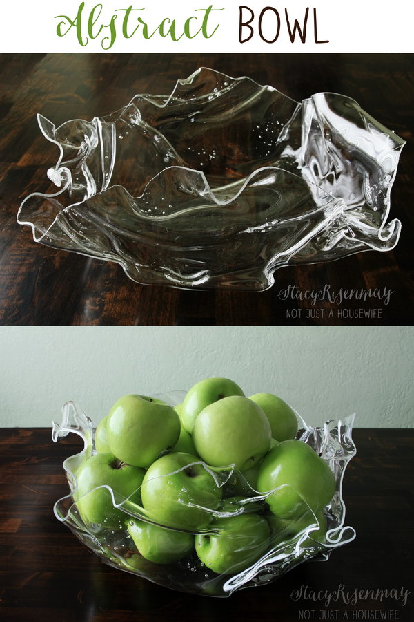 DIY Abstract Plastic Bowl. 