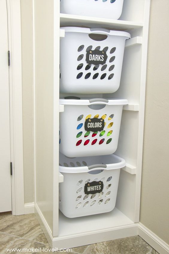 DIY Laundry Basket Organizer. 