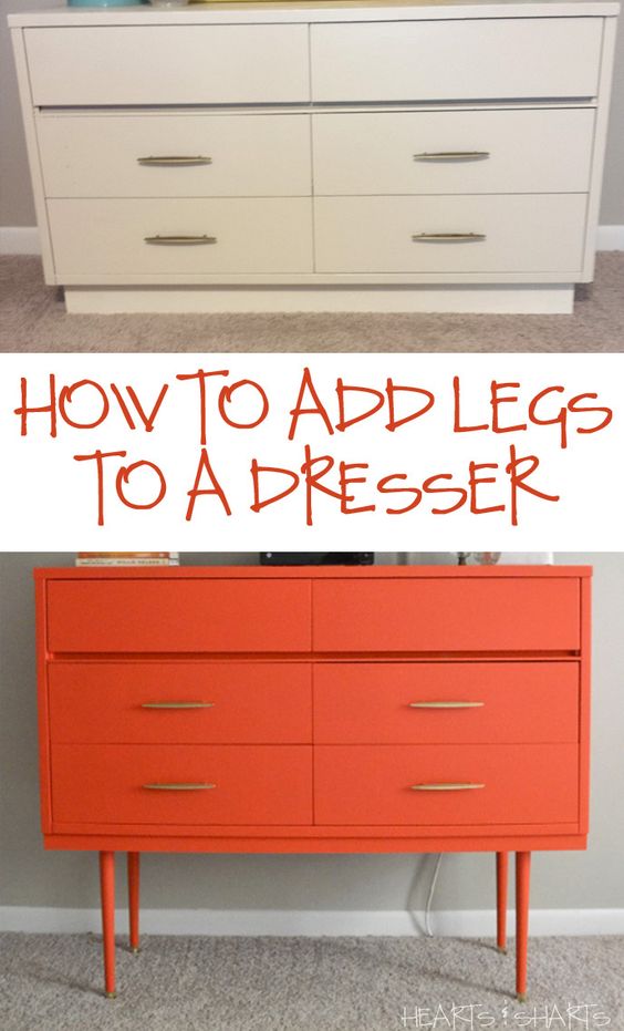 Adding Legs to Your Dresser. 