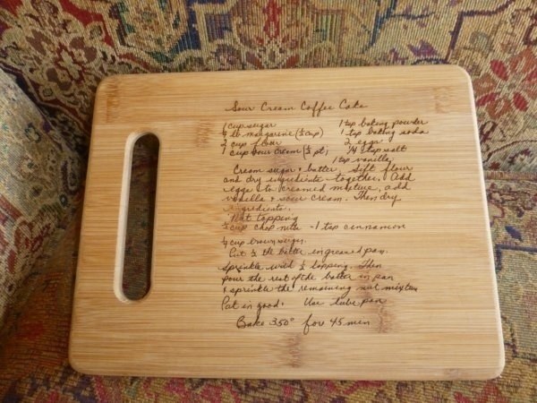 Family Recipe-Etched Cutting Board