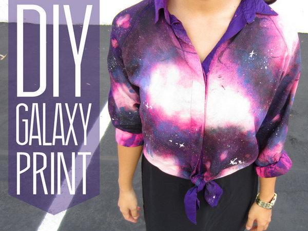 DIY Galaxy Print Blouse. Tutorial  