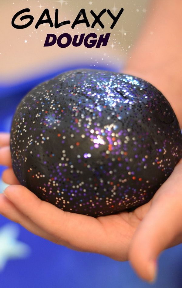 DIY Galaxy Dough. The kids will have so much fun with this DIY galaxy activity. Tutorial 