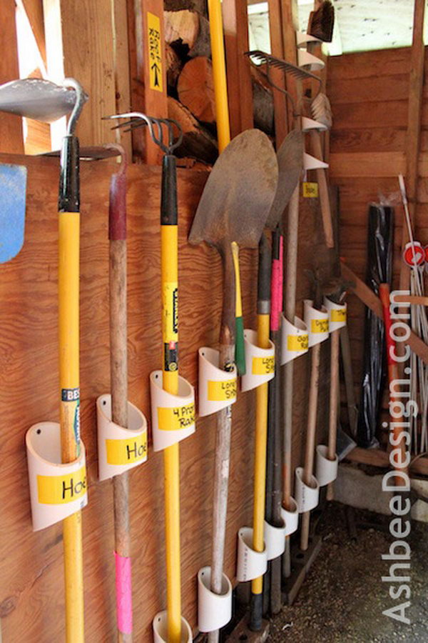 Organize Your Tools With PVC Pipe. 