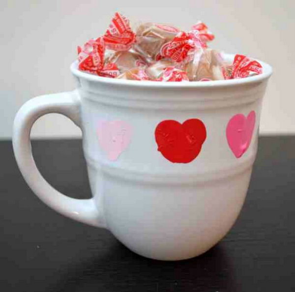 DIY Valentine Mug with Thumbprint Heart
