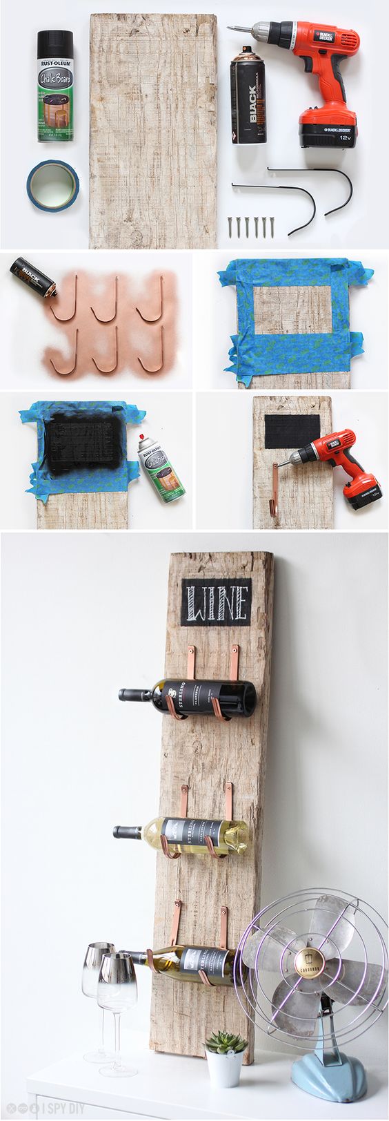 This DIY Barn Wood Wine Rack Makes a Fantastic Mother's Day Gift for Moms Who Love Wine. 