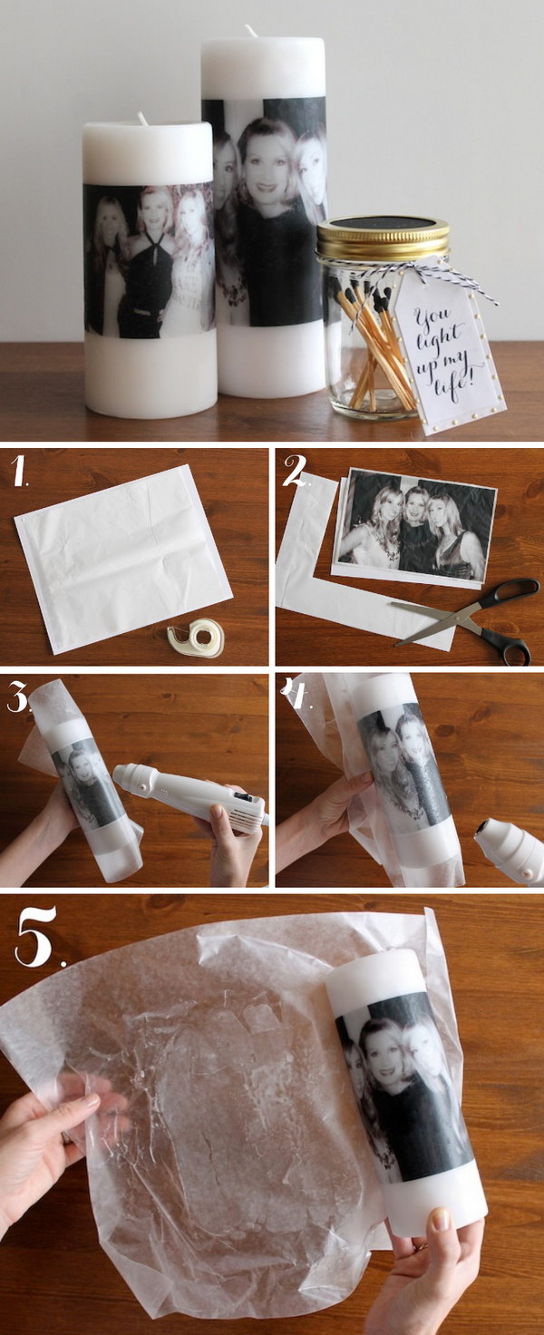 DIY Mother’s Day Photo Candle. 