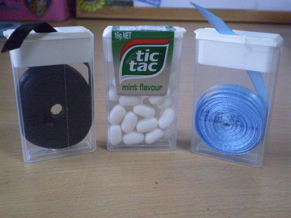 Use Tic Tac containers to organize and dispense small items. 