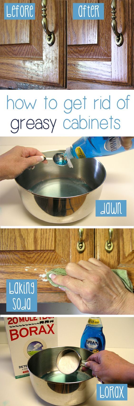 Clean Grease From Kitchen Cabinet Doors Easily. 