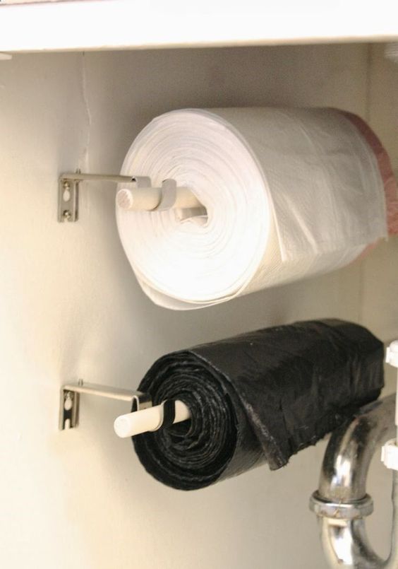 Keep The Trash Bags On A Roll In The Pantry. 