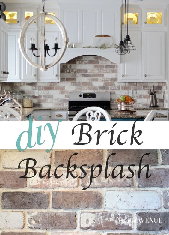 Get a DIY Rustic Brick Backsplash for Your Kitchen. 