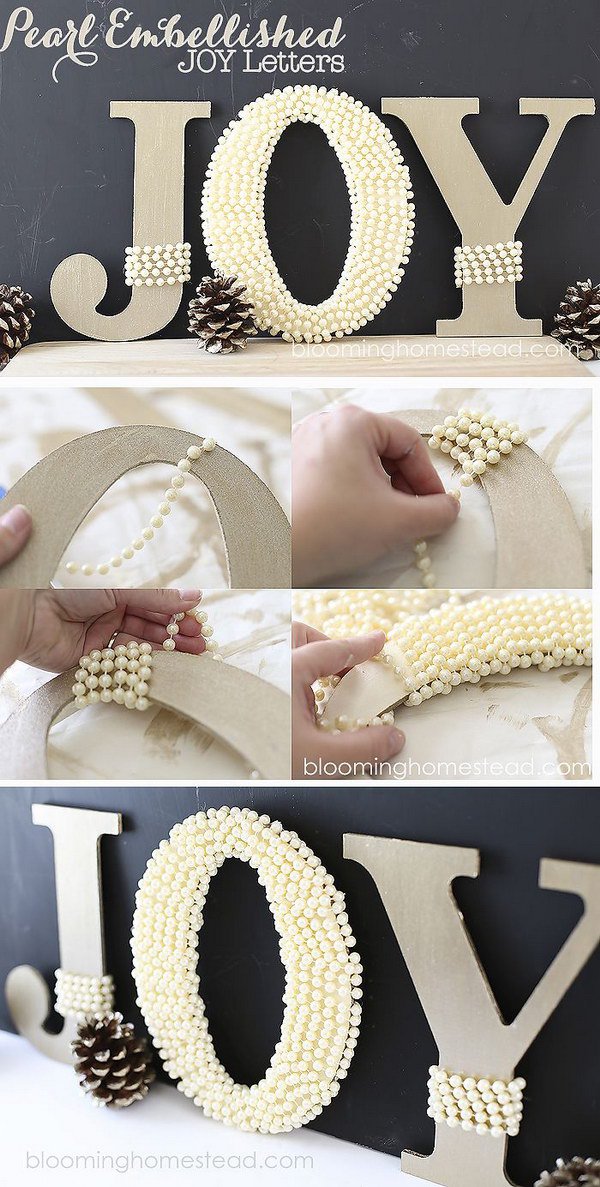 DIY Pearl Letters. 