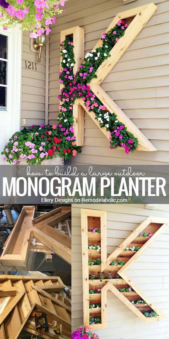 This Extra Large Monogram Planter Will Add Some Beautiful Color to Your Front Walkway. 
