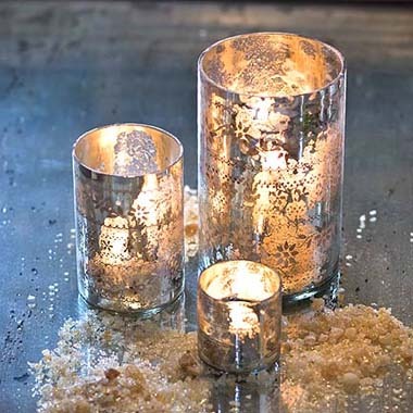 DIY Mercury Glass Candle Holder 