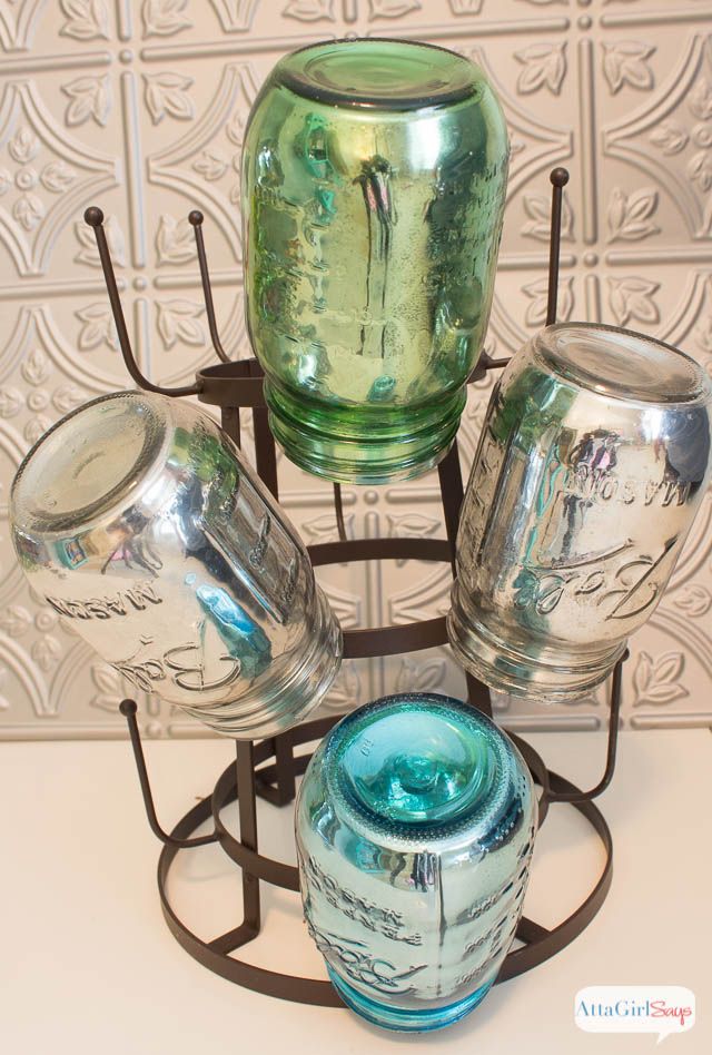 DIY Mirrored Mercury Glass Mason Jars 