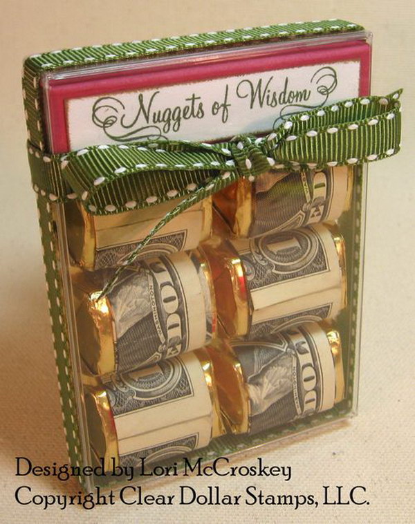 Chocolate Wrapped with Money Gift. 