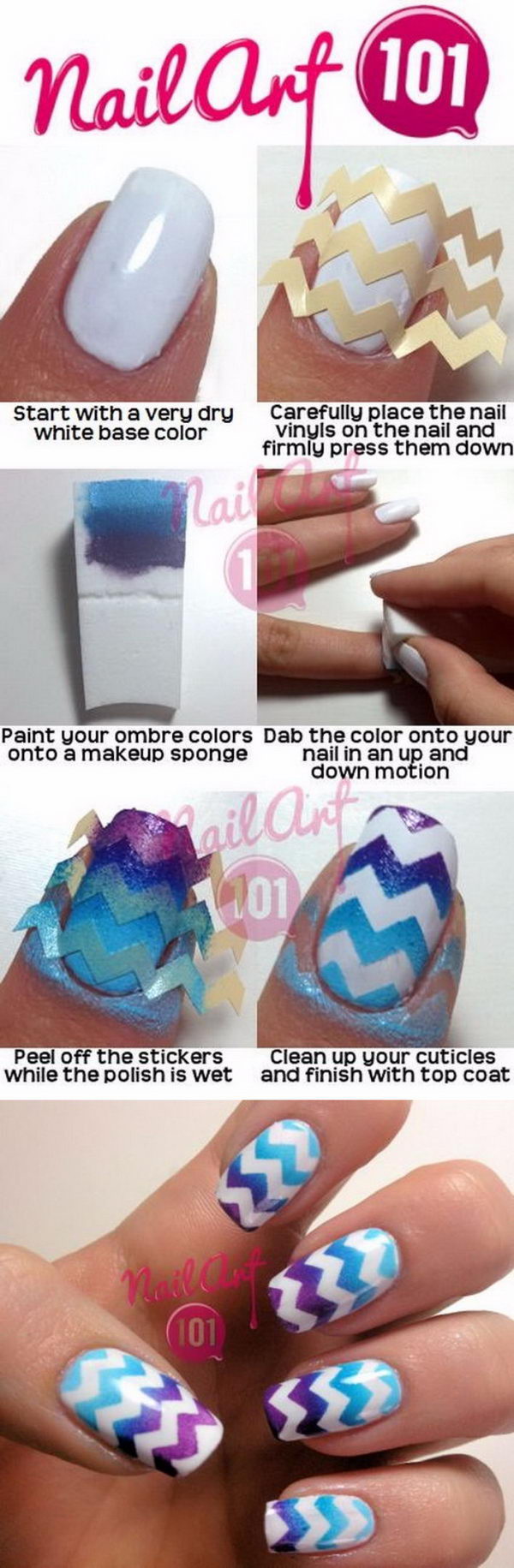 Cheveron Nail Art. This is such a easy and fun mani! Must try.
