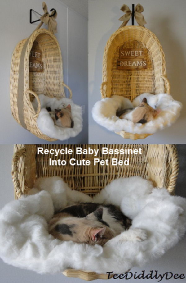 Recycle Baby Cradle Into Cute Pet Bed. 
