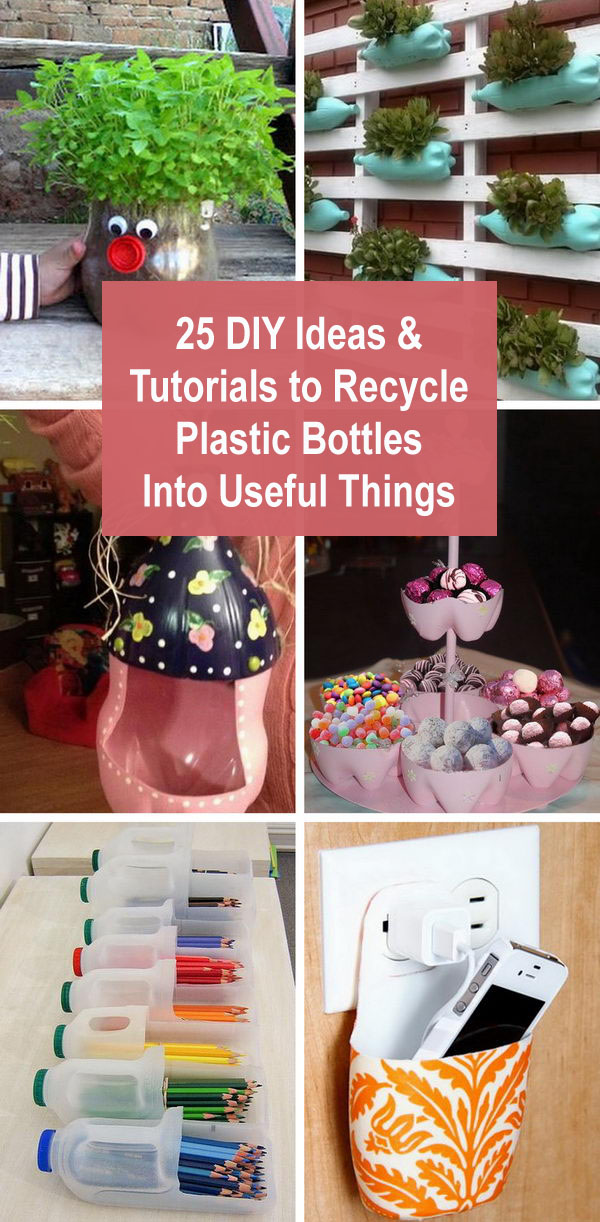 25 DIY Ideas & Tutorials To Recycle Plastic Bottles Into Useful Things. 