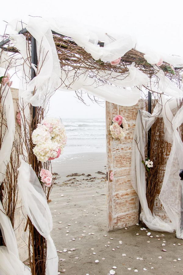 Romantic Beach Wedding Arch. 