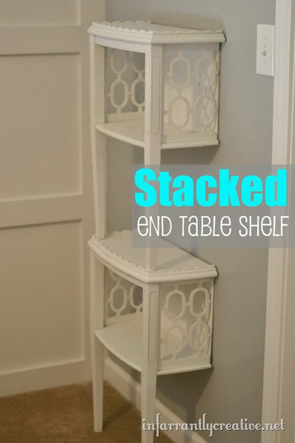 Stacked End Table Shelf. 