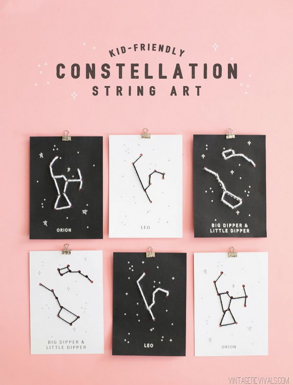 Kid Friendly Constellation String Art. See how 