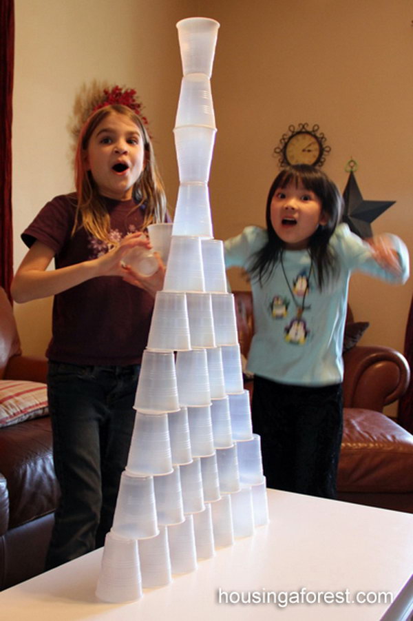 Cup Stacking Game for Kids. 