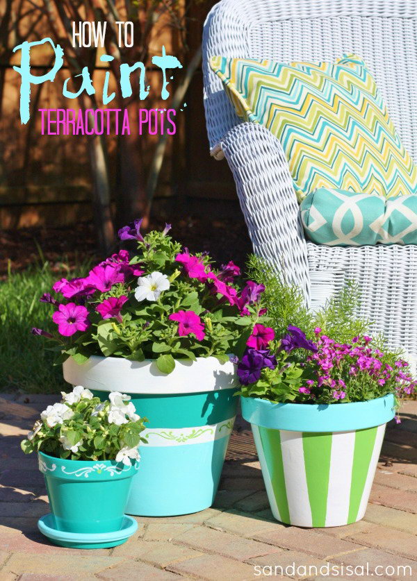 Blue Painted Pots. See how 