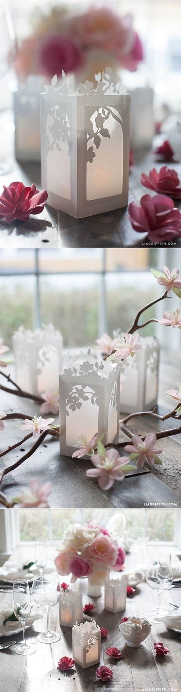 DIY Paper Lanterns Wedding Centerpieces . 