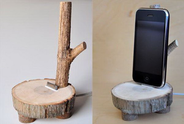 DIY wood Phone Holder. See more directions 