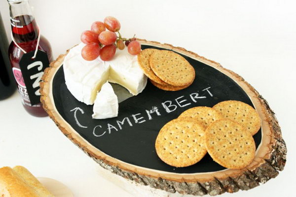 Chalkboard Cheese Tray. Get the tutorial 