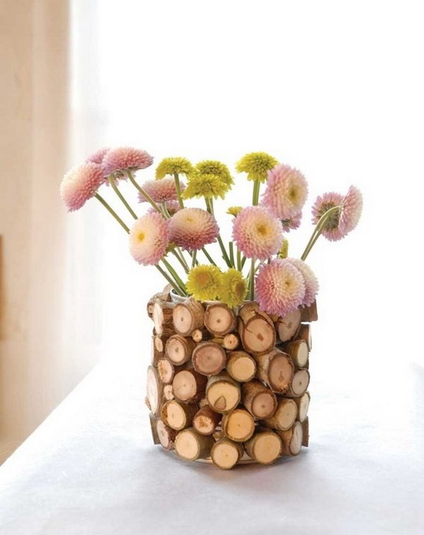 DIY Wood Flower Vase. Get the tutorial 